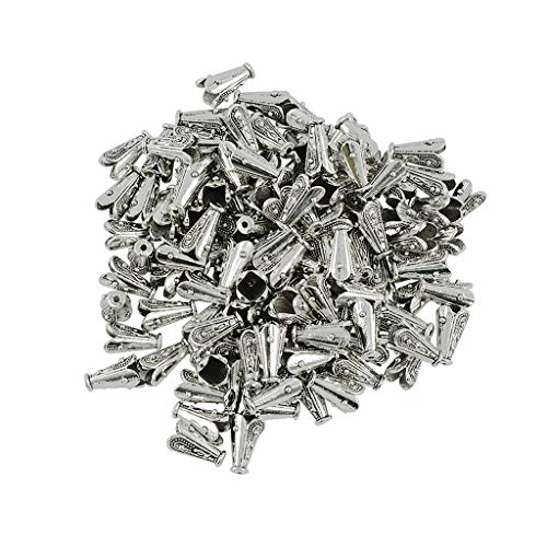 Fenteer 100 Stücke Tibetischen Silber Blume Perlenkappen Endkappen Fokale Quaste Halskette Schmuck DIY von Fenteer