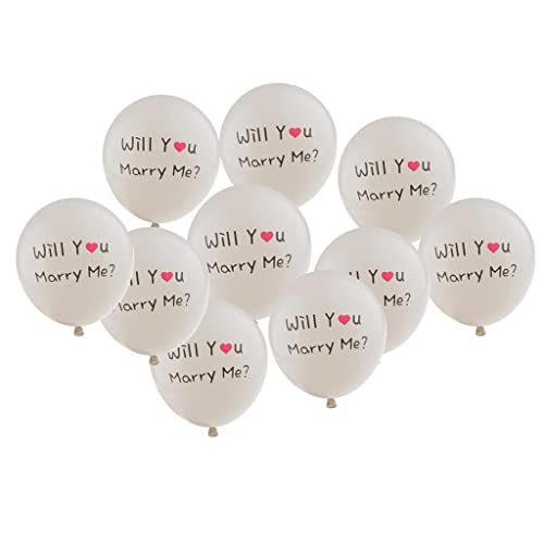 Fenteer 10x Willst du Mich heiraten Ballon 12 Zoll DIY Latex Ballons Vorschlag Ballons für Braut Hochzeit Home Party Supplies Dekorationen von Fenteer