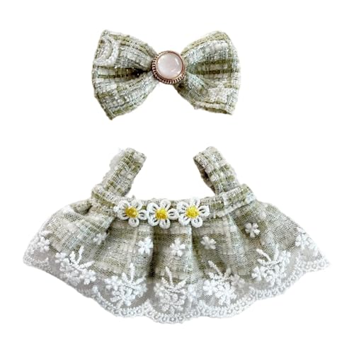 Fenteer 15 cm Puppenkleid mit Kopfschmuck abnehmbare Dekoration süße Bequeme Puppe outifits Mini -Kleidung für kleine Mädchen Geschenk von Fenteer