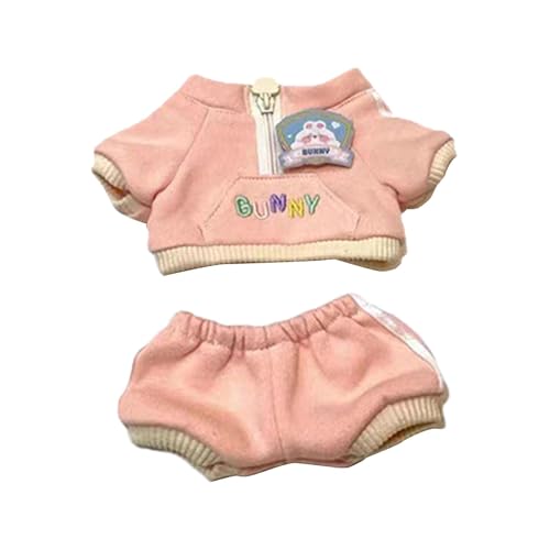 Fenteer 2 Stück Puppen Sportbekleidung Anzug Outfits Zubehör Kostüm Miniatur-Kleidung für 20cm Puppen Mädchen Puppen Anzieh Geschenke für Kinder, Rosa von Fenteer