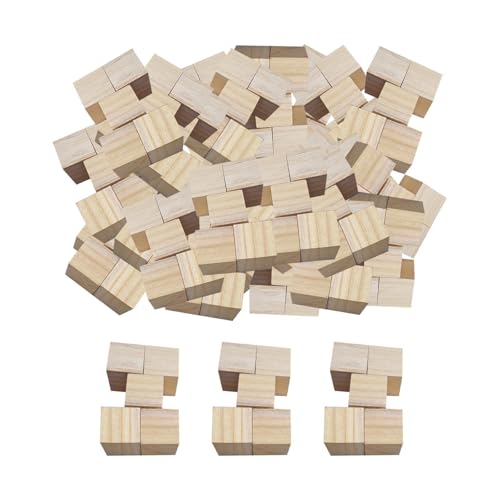 Fenteer 500x Holzklötze Holzbausteine Holzhandwerk Zählklötze Quadratklötze Holzwürfel zum Basteln Zahlen herstellen, 1 Cm von Fenteer