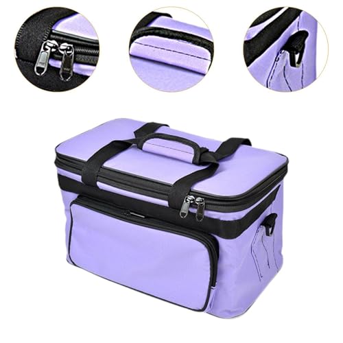 Fenteer Art Supply Storage Bag Track Back Tasche Heavy Duty Toty mit Handlungshülle Zeichnungswerkzeug Organizer für Pinselfahrzeugwerkzeug, S Purple von Fenteer