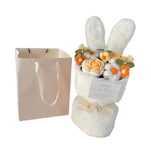 Fenteer Gehäkelter Blumenstrauß, bereits fertige Häkelblumen, Blumenstrauß aus gehäkelten Rosen, gewebter Blumenstrauß für Zuhause, Party, Erntedankfest, Orange Fenteer Gehäkelter Blumenstrauß, bereits fertige Häkelblumen, Blumenstrauß aus gehäkelten Rosen, gewebter Blumenstrauß für Zuhause, Party, Erntedankfest, Orange von Fenteer
