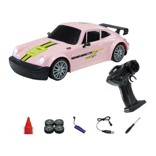 Fenteer High Speed Drifts RC Auto 4WD Spielzeug Kontrollfahrzeug Auto Sammler RC Autos Spielzeug für Kinder Geschenke für Party Favor, ROSA von Fenteer