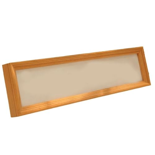 Fenteer Holz-Gemälderahmen, Holz-Kunstrahmen, Wandhalterung oder Tisch-Bilderrahmen, Panoramarahmen für Büro, Schlafzimmer, Heimdekoration, Holzfarbe, 10.5cmx32cm von Fenteer