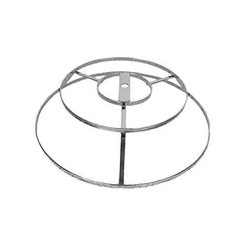 Fenteer Lampenschirm-Rahmen, Lampenschirm, Tischleuchte, Ständer, Pendelleuchte, hohl, praktischer Eisendraht-Lampenschirm, Kronleuchter-Abdeckung für Café, Silber von Fenteer