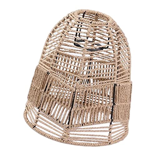 Fenteer Pendelleuchten Boho Deckenleuchte Papierseil Rattan Wicker Handgewebte Kronleuchterabdeckung für Esszimmer Küche Insel Restaurant, Stil C von Fenteer