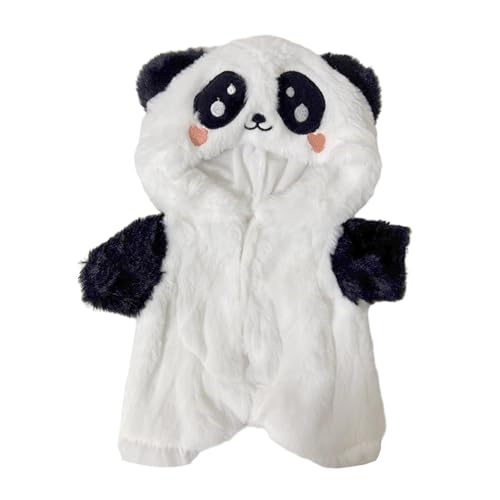 Fenteer Plüsch-Puppen-Strampelanzug, Kostüm, Puppenzubehör, Kleidung für Kinder, Hands on Imagination, Panda-Strampelanzug, Puppen-Outfits für 30 cm große von Fenteer