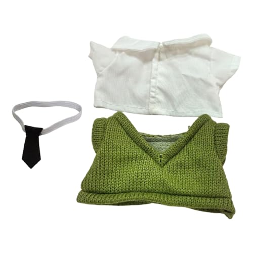 Fenteer Pullover für ausgestopfte Puppen, zum Anziehen, lehrreich für Kinder, modische DIY-Kleidung, zum Selbermachen von Puppen mit Hemd für 14 cm große von Fenteer