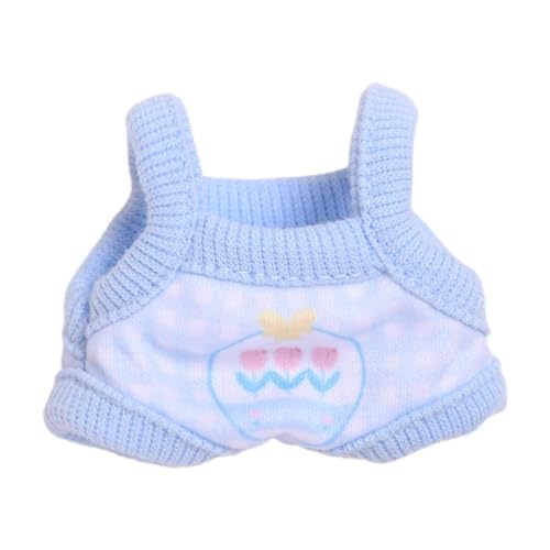 Fenteer Puppen-Overall-Kostüm zum Selbermachen, schöne, handgefertigte Kleidung, Puppenkleidung für 17 cm große Puppen, Mädchenpuppen, Kindergeschenke, BLAU von Fenteer