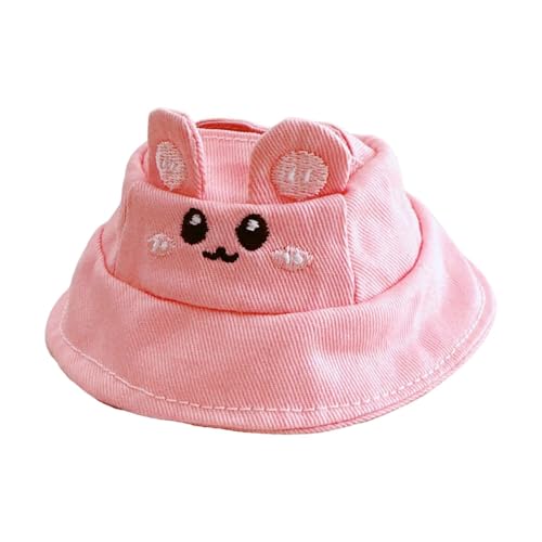 Fenteer Puppenhut aus Baumwolle mit breiter Krempe. Basteln Sie Ihre eigenen Puppen. Mode zum Anfassen für Kinder. Kopfbedeckung für Mädchenpuppen. Fischerhut, ROSA von Fenteer