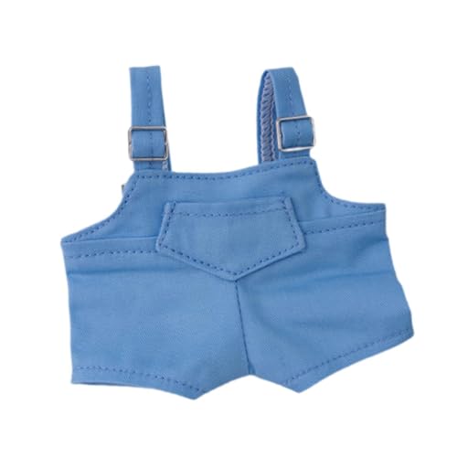 Fenteer Puppenkleidung aus Plüsch für 15 cm große, weiche Puppen, Overalls, Puppenzubehör, Verkleidungskostüme, modische Kleidung für Kuscheltiere, Hellblau von Fenteer