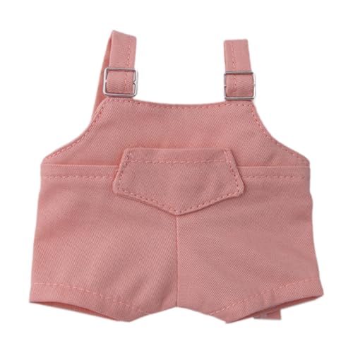 Fenteer Puppenkleidung aus Plüsch für 15 cm große, weiche Puppen, Overalls, Puppenzubehör, Verkleidungskostüme, modische Kleidung für Kuscheltiere, Rosa von Fenteer