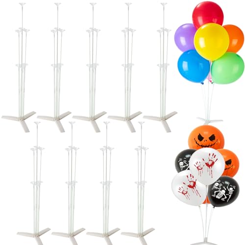 Fenxyo 9 Sets Tisch Ballon Stand Kit, Tisch Ballon Mittelstück Stand Ballon Stick mit Basis für Hochzeit Geburtstag Party Jubiläum Dekorationen von Fenxyo