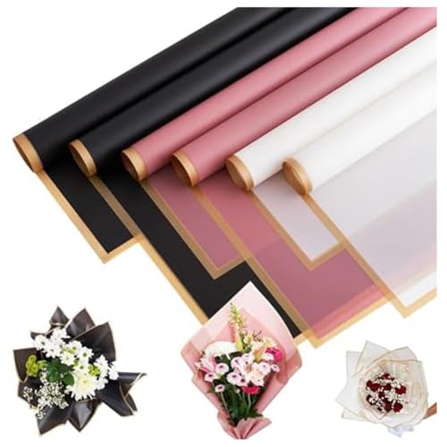 Feriany Blumen-Geschenkpapier, Blumenstrauß-Geschenkpapier, Blumen-Geschenkpapier, Blumenstrauß-Geschenkpapier, Blumenstrauß-Geschenkpapier, Langlebig, Einfach zu Verwenden von Feriany