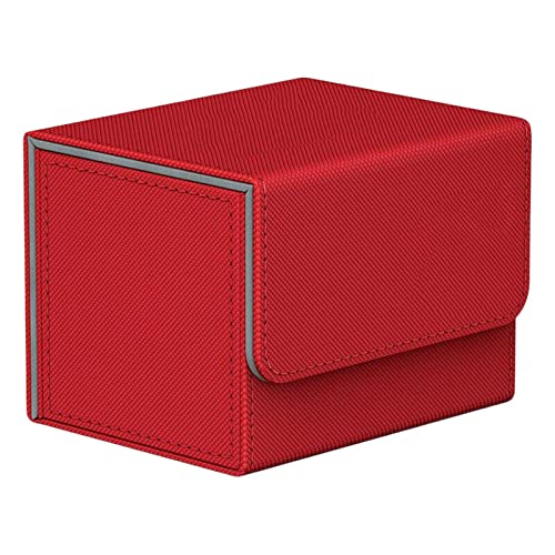 Feriuzymix Kartendeck-Box, Aufbewahrungsbox, Organizer mit Magnetverschluss, TCG, Rot von Feriuzymix