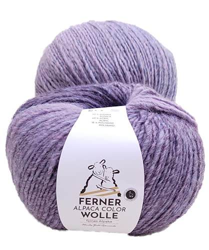 Ferner / theofeel Alpakawolle mit Farbverlauf, Ferner Wolle Alpaca Color AC6, Farbverlaufswolle Alpaka zum Stricken oder Häkeln, 100g von Ferner / theofeel