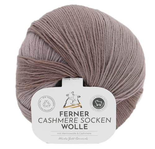 Ferner Cashmere Socken Wolle | Merino Sockenwolle mit Kaschmir | Strumpfwolle mit Farbverlauf | Sockengarn 4-fädig (4-fach) 100g (815/22) von Ferner Wolle