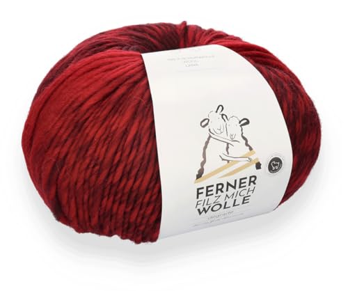 Ferner Wolle Filz Mich, Filzwolle mit Farbverlauf, 200g, 100% Wolle, für zwei gleiche Filzschuhe, mit Trennfaden, strickfilzen, stricken und filzen in der Waschmaschine (F2048) von Ferner Wolle