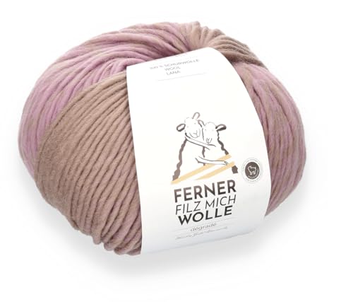 Ferner Wolle Filz Mich, Filzwolle mit Farbverlauf, 200g, 100% Wolle, für zwei gleiche Filzschuhe, mit Trennfaden, strickfilzen, stricken und filzen in der Waschmaschine (F2049) von Ferner Wolle