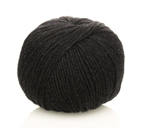 Ferner Wolle Lungauer Vielseitige 210, Wolle mit Merinowolle naturfarben, Häkelwolle, Strickgarn, 50g 210m, Nadelstärke 2,5-3mm, 75% Merinowolle, 25% Polyamid (V38) von Ferner Wolle