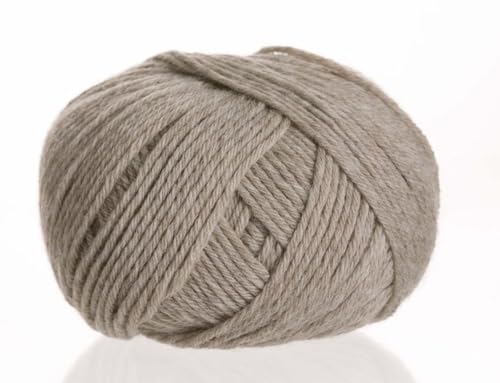 Ferner Wolle Lungauer Vielseitige 210, Wolle mit Merinowolle naturfarben, Häkelwolle, Strickgarn, 50g 210m, Nadelstärke 2,5-3mm, 75% Merinowolle, 25% Polyamid (V40) von Ferner Wolle