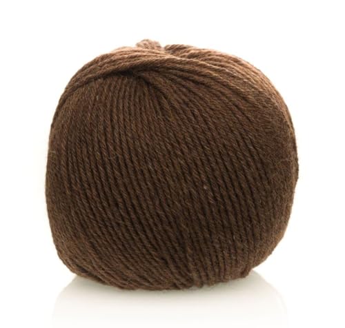 Ferner Wolle Lungauer Vielseitige 210, Wolle mit Merinowolle naturfarben, Häkelwolle, Strickgarn, 50g 210m, Nadelstärke 2,5-3mm, 75% Merinowolle, 25% Polyamid (V42) von Ferner Wolle