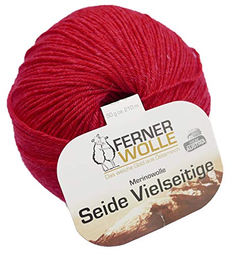 Ferner Wolle Merinowolle Seide Vielseitige V905, 50g weiche Premium Sockenwolle mit Seide und Merino zum Stricken & Häkeln von Ferner Wolle