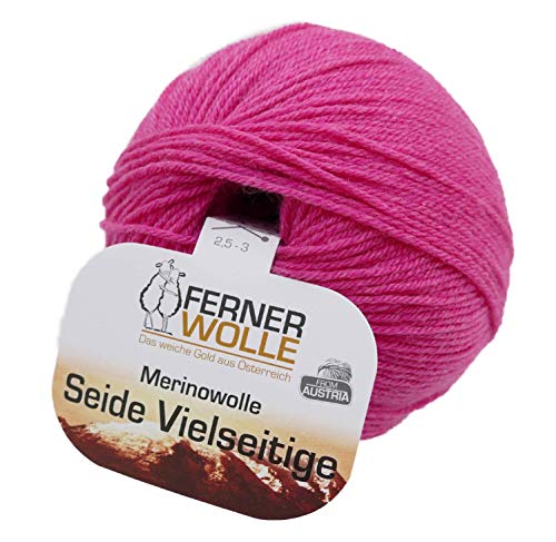 Ferner Wolle Merinowolle Seide Vielseitige V906, Wolle mit Seide zum Stricken oder Häkeln von Ferner Wolle