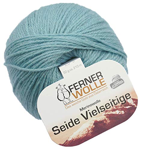 Ferner Wolle Merinowolle Seide Vielseitige V909, 50g weiche Premium Sockenwolle mit Seide und Merino zum Stricken & Häkeln von Ferner Wolle