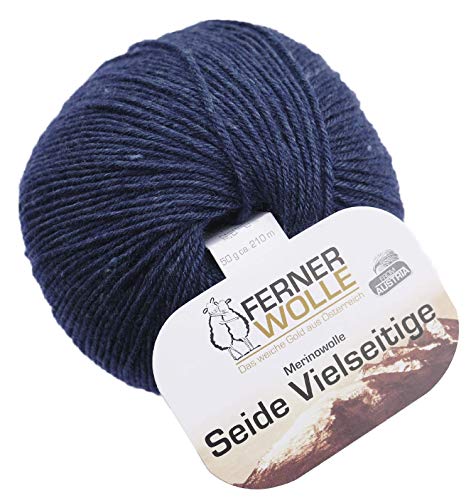 Ferner Wolle Merinowolle Seide Vielseitige V910, 50g weiche Premium Sockenwolle mit Seide und Merino zum Stricken & Häkeln von Ferner Wolle