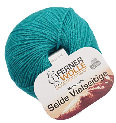 Ferner Wolle Merinowolle Seide Vielseitige V911, 50g weiche Premium Sockenwolle mit Seide und Merino zum Stricken & Häkeln von Ferner Wolle