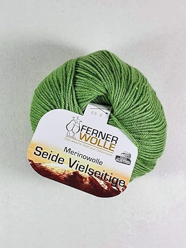 Ferner Wolle Merinowolle Seide Vielseitige V914, Wolle mit Seide zum Stricken oder Häkeln von Ferner Wolle