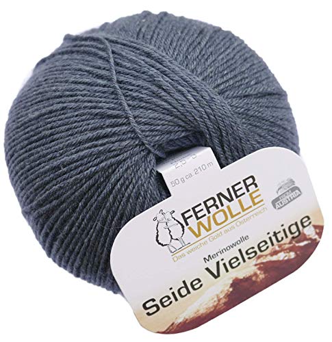 Ferner Wolle Merinowolle Seide Vielseitige V916, 50g weiche Premium Sockenwolle mit Seide und Merino zum Stricken & Häkeln von Ferner Wolle