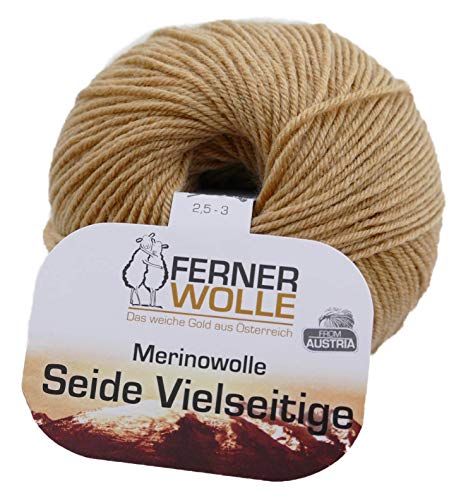 Ferner Wolle Merinowolle Seide Vielseitige V918, Wolle mit Seide zum Stricken oder Häkeln von Ferner Wolle