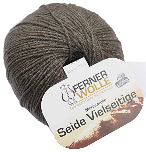 Ferner Wolle Merinowolle Seide Vielseitige V919, 50g weiche Premium Sockenwolle mit Seide und Merino zum Stricken & Häkeln von Ferner Wolle