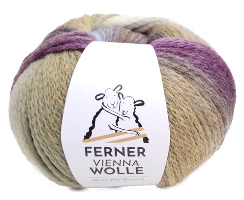 Ferner Wolle Vienna, Merinowolle mit Farbverlauf, 100g ca. 250m Farbverlaufswolle Merino Nadelstärke 6 (W1) von Ferner Wolle