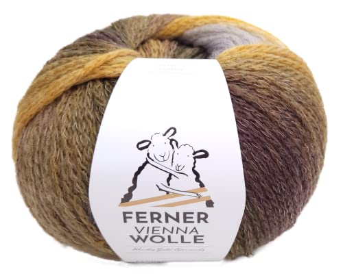 Ferner Wolle Vienna, Merinowolle mit Farbverlauf, 100g ca. 250m Farbverlaufswolle Merino Nadelstärke 6 (W6) von Ferner Wolle