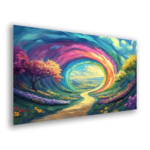 Diamond Painting Abstrakt Landschaft Diamond Painting Zubehör Komplett, 5d DIY Full Diamant Malerei Kinder Bastelset Erwachsene Stickerei Kreuzstich Kunst Home Wanddekoration Geschenk 100x150cmy-362 von Fesnfuae