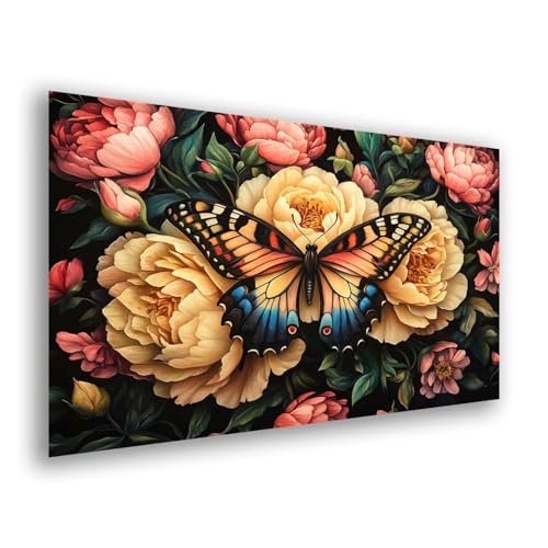 Diamond Painting Schmetterling Blume Diamond Painting Zubehör Komplett, 5d DIY Full Diamant Malerei Kinder Bastelset Erwachsene Stickerei Kreuzstich Kunst Home Wanddekoration Geschenk 100x150cmy-352 von Fesnfuae