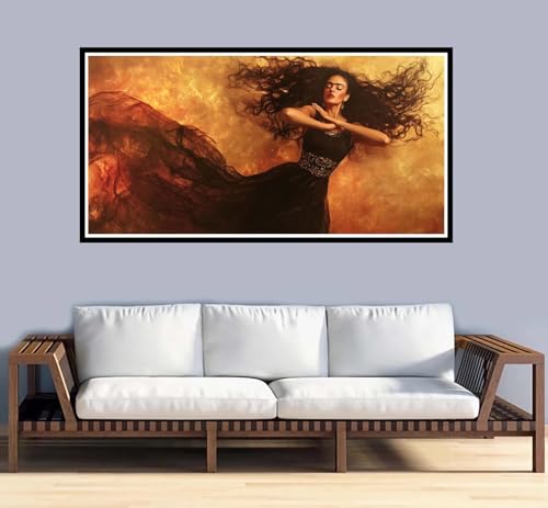 Malen Nach Zahlen Erwachsene groß 16x32 inch Malen Nach Zahlen Frau, DIY Malen Nach Zahlen Traum mit 3-Pinseln und Acrylfarben Handgemalt Ölgemälde Leinwand Bastelset,Home Decor Frauen Geschenk-y987 von Fesnfuae