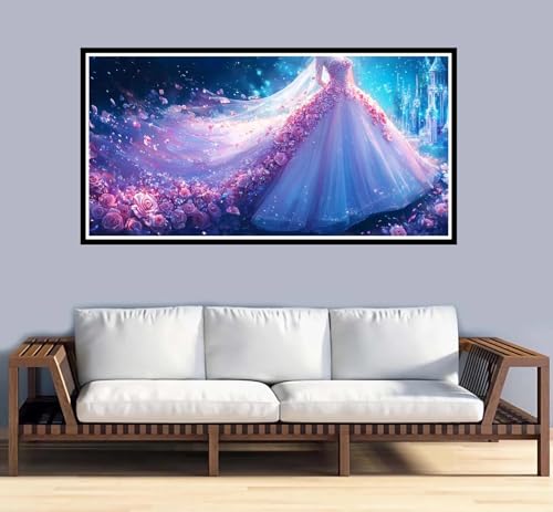 Malen Nach Zahlen Erwachsene groß 32x64 inch Malen Nach Zahlen Blume, DIY Malen Nach Zahlen Traum mit 3-Pinseln und Acrylfarben Handgemalt Ölgemälde Leinwand Bastelset,Home Decor Frauen Geschenk-y978 von Fesnfuae