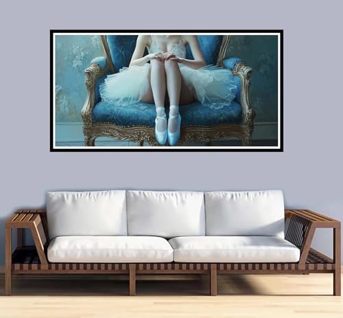 Malen Nach Zahlen Erwachsene groß 32x64 inch Malen Nach Zahlen Mädchen, DIY Malen Nach Zahlen Ballett mit 3-Pinseln und Acrylfarben Ölgemälde Leinwand Bastelset, für Home Decor Frauen Geschenk-y960 von Fesnfuae