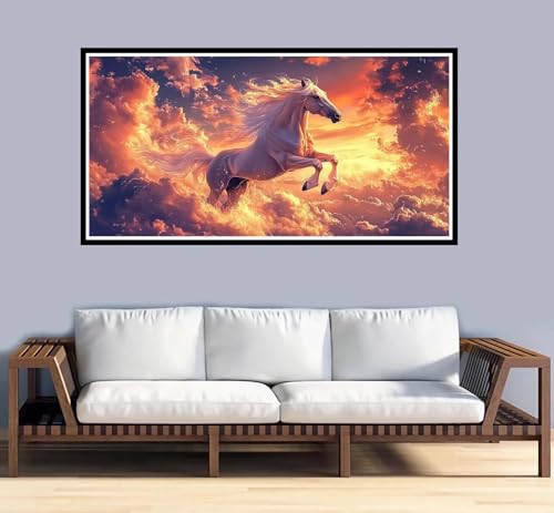 Malen Nach Zahlen Erwachsene groß 32x64 inch Malen Nach Zahlen Tier, DIY Malen Nach Zahlen Wellen mit 3-Pinseln und Acrylfarben Handgemalt Ölgemälde Leinwand Bastelset,Home Decor Frauen Geschenk-y911 von Fesnfuae