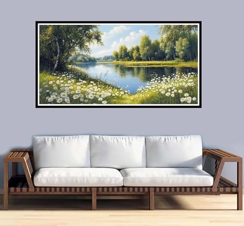 Malen Nach Zahlen Kinder ab 7 8 9 10 Jahre Mädchen, Malen Nach Zahlen Erwachsene Landschaft Malen-Nach-Zahlen Kinder Anfänger, Paint by Numbers Baum für Home Decor Kreatives Geschenk 30x60cm-y961 von Fesnfuae