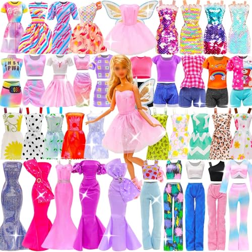 Festfun 22 Kleidung für Puppen Fashion Puppenkleidung enthält Fashion Kleider Oberteile Bluse T-Shirt Outfits Hosen Rock für 11,5 Zoll 30 cm Mädchen Puppen von Festfun