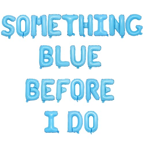 Luftballons mit Aufschrift "Something Blue Before I Do", Brautparty, "Something Blue Before I Do", Ballon-Banner, Junggesellinnenabschied, Dekorationen für Frauen, Brautparty, Verlobung, von Festiblast