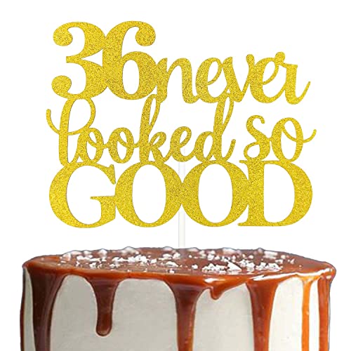 36 Never Looked So Good Cake Topper, Happy 36th Birthday Cake Topper, 36 Anniversary Party Decorations, 36 Year Old Birthday Party Favor von Festus