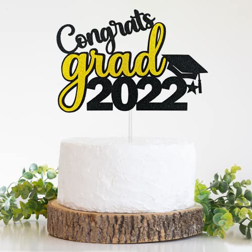 Congrats Grad 2022 Cake Topper, Glitter 2022 Graduation Cake Topper, Class of 2022 Cake Décor, 2022 Happy Graduation Decoration Supplies von Festus