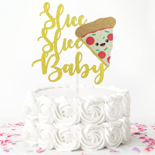 Slice Slice Baby Cake Topper, Pizza Baby Shower Cake Topper, Pizza Thema Geburtstag Party Dekoration, Pizza Party Supplies von Festus